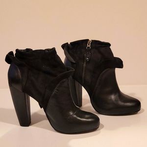 Rebecca Taylor Leather and Suede Ankle Boots.